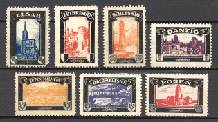 1920 Germany Lost Colonies Propaganda Stamps