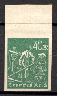 Germany Hyperinflation 40 Mark (Imperforated, Probe, Proof, MNH)