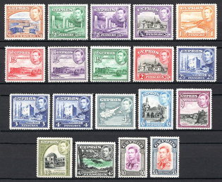 1938-51 Cyprus British Empire CV 250 GBP (Full Set)