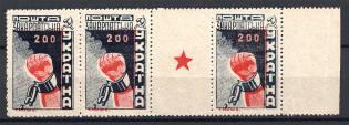 1945 Carpatho-Ukraine Gutter `200` (Coupon, CV $200, MNH)