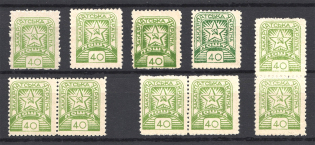 1945 Carpatho-Ukraine `40` (Varieties of Color, MNH)