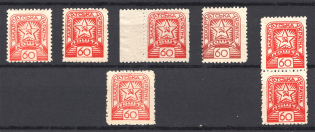 1945 Carpatho-Ukraine `60` (Varieties of Color, MNH)