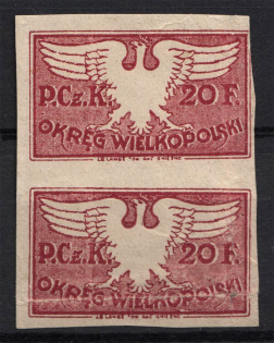 Poland Non Posta Pair 20 F (MNH)