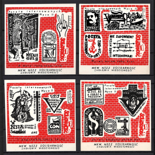 1982 Poland Solidarity Solidarnosc Government in Exile Diaspora Blocks (MNH)