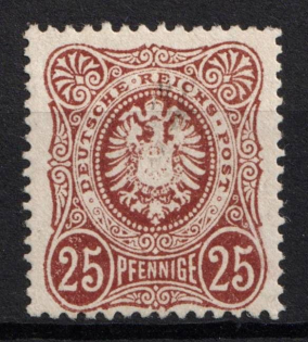 1875-79 25pf German Empire, Germany (Mi. 35, Signed, CV $6,800, MNH)