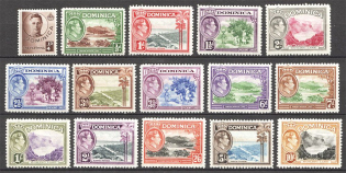 1938-47 Dominica British Empire CV 65 GBP (Full Set)