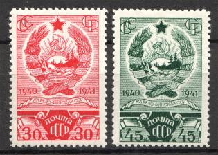 1941 USSR First Anniversary of the Karelian-Finnish SSR (Full Set, MNH)