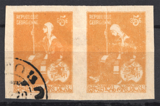 1921 Georgia Pair 2 Rub (Sleeping Tamara, CV $150, Print Error, Cancelled/MH)