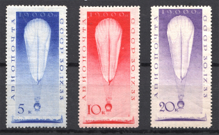 1933 USSR The Stratosphere Flight (Full Set, MNH/MVLH)