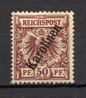1900 Caroline Islands German Colony 50 Pf (CV $60, Signed)