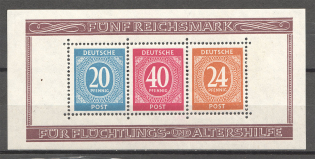 1946 Germany Allied Zone of Occupation Block (Perf, CV $30)