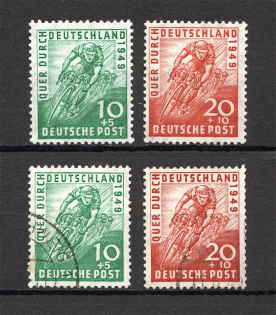 1949 Germany British and American Zones (CV $70, Full Sets, MNH/Cancelled)