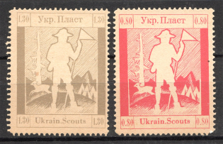 1947 Mittenwald Scouts Plast Ukraine Camp Post