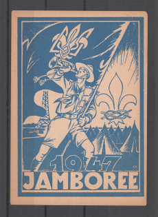 1947 Munich Plast Scout Organization Jamboree in Musso Postcard Card