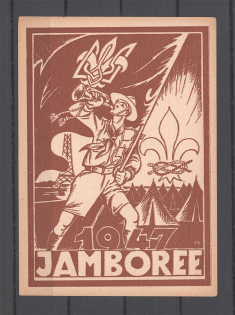 1947 Munich Plast Scout Organization Jamboree in Musso Postcard Card
