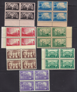 1950 USSR Moscow Subway Blocks of 4 (Full Set MNH) CV $160