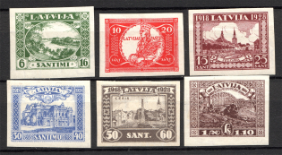 1928 Latvia (CV $30, Imperf, Full Set)