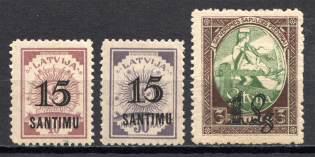 1927 Latvia (CV $35, Full Set, MLH/MNH)