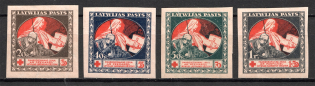 1920 Latvia (on Banknotes, Rose, CV $10, Full Set)