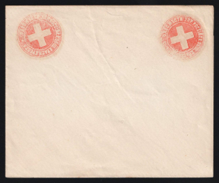 Odessa, Red Cross, Russian Empire Charity Local Cover, Russia (Size 138 x 114 mm, Watermark \\\, White Paper)
