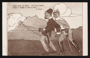 1914-18 'Come on_amigo' WWI European Caricature Propaganda Postcard, Europe
