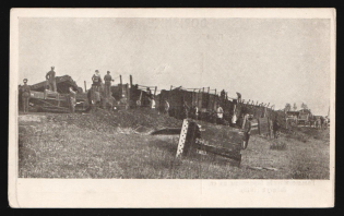 1917-1920 'Bolshevik barricades at Zabitui station (1918)', Czechoslovak Legion Corps in WWI, Russian Civil War, Postcard