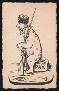 1914-18 'Bloody peace' WWI European Caricature Propaganda Postcard, Europe
