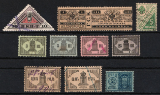 Russia, Cinderellas and Revenues Stock of Stamps