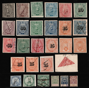 1860-1915 Russia St. Petersburg_Petrograd Duma, Uprava, City & Suburban Police (icl. bisect, shifted numerals) Local Tax + Imperial Court Fees revenues fiscal