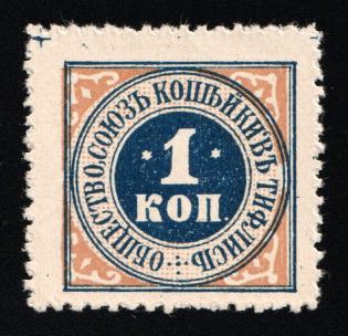 "1915 Russia WWI Caucasus Georgia Tiflis ""Union of kopeck"" Society 1k charity stamp"
