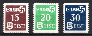 1941 Estonia, German Occupation, Germany (Mi. 1 x - 3 x, Full Set, CV $70, MNH)