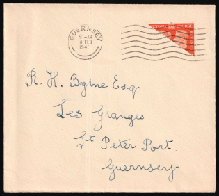 1940 (18 Feb) Guernsey, German Occupation, Germany, Cover from and to Guernsey franked with 2P (Mi. II, CV $70)