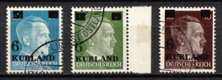 1945 Kurland, German Occupation, Germany (Mi. 1 - 3, Full Set, Canceled, CV $170)