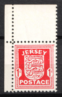 1941 1d Jersey, German Occupation, Germany (Mi. 2 z, Corner Margin, CV $100, MNH)