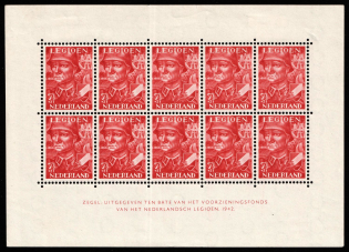 1942 7.5c Dutch Legion, Germany, Souvenir Sheet (Mi. Bl. 1, CV $180)