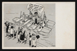 1936-1944 'Everything stretches out' Military Caricature Propaganda Postcard, Third Reich Nazi Germany