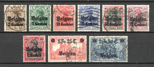 1914-18 Belgium Germany Occupation (CV $50, Full Set, Cancelled)