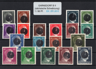 1945 GARNSDORF B II Local Issue 1pf - 80pf, Germany, Overprint on Hitler's head (MNH)