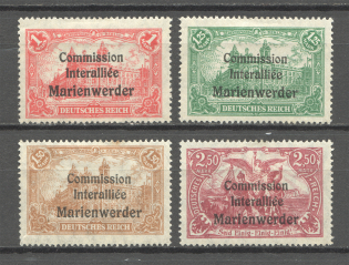 1920 Germany Joining of Marienwerder (CV $20, Full Set)