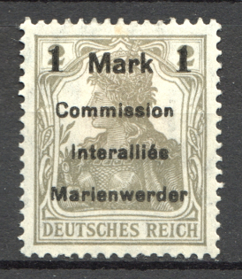 1920 Germany Joining of Marienwerder (Short `M`)