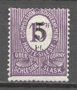 1920 Germany Joining of Silesia (CV $25, Broken `P`+Shifted Perforation, Signed)