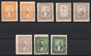 1896 France-Russia ROSSICA State visit of Emperor Nicholas II and Empress Alexandra propaganda vignettes labels (8)
