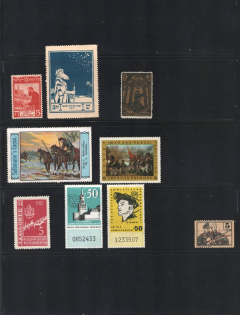 1900s-1970s ROSSICA-SOVIETICA-JUDAICA Germany DDR Poland USA Russian Cossacks Scouts Cinema Kremlin vignettes labels (9)