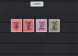 1945 CHEMNITZ Local Issue 12pf - 40pf, Germany, Official Stamps (MNH)