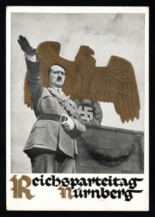 1935 'The Reich Party Congress in Nuremberg', Propaganda Postcard, Third Reich Nazi Germany
