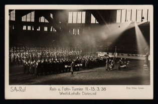 1936 'Riding and driving tournament 1936 in Dortmund', Propaganda Postcard, Third Reich Nazi Germany