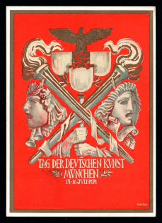 1939 'Day of German Art. Munich', Propaganda Postcard, Third Reich Nazi Germany