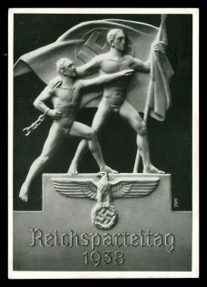 1938 'Reich Party Congress Nuremberg', Propaganda Postcard, Third Reich Nazi Germany