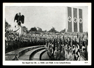 1938 'Reich Party Congress Nuremberg', Propaganda Postcard, Third Reich Nazi Germany
