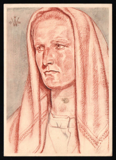 1938 ' Burgenland farmer's wife', Propaganda Postcard, Third Reich Nazi Germany